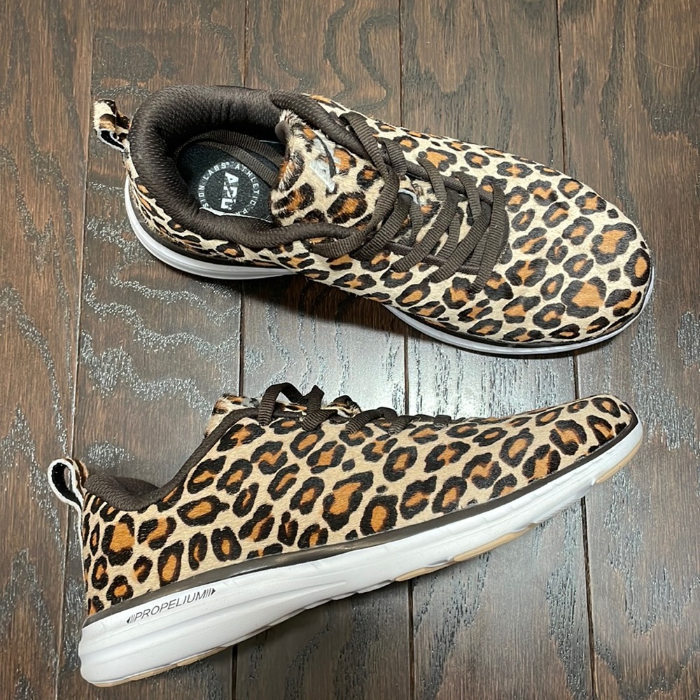 APL Techloom Pro Leopard-print Calf Hair Sneakers